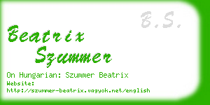 beatrix szummer business card
